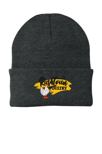 Variant Image for CP90 - Port & Co™ Knit Cap - Rushtown - E - NB W/Swoop - Website Rushtown Poultry