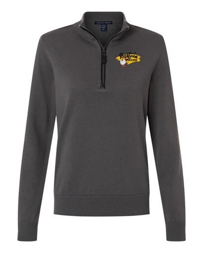 Variant Image for DG446W - Devon & Jones Women's New Classics Quarter-Zip Sweater - Rushtown - E - NB W/Swoop - Website Rushtown Poultry